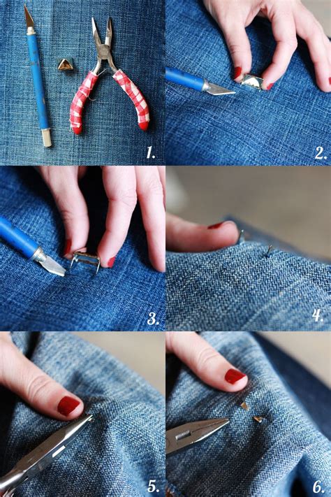 adding studs to denim